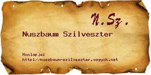 Nuszbaum Szilveszter névjegykártya