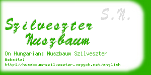 szilveszter nuszbaum business card